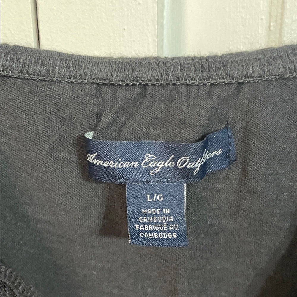 American Eagle Outfitters Black Lace Trim Tank Top - Picture 3 of 3